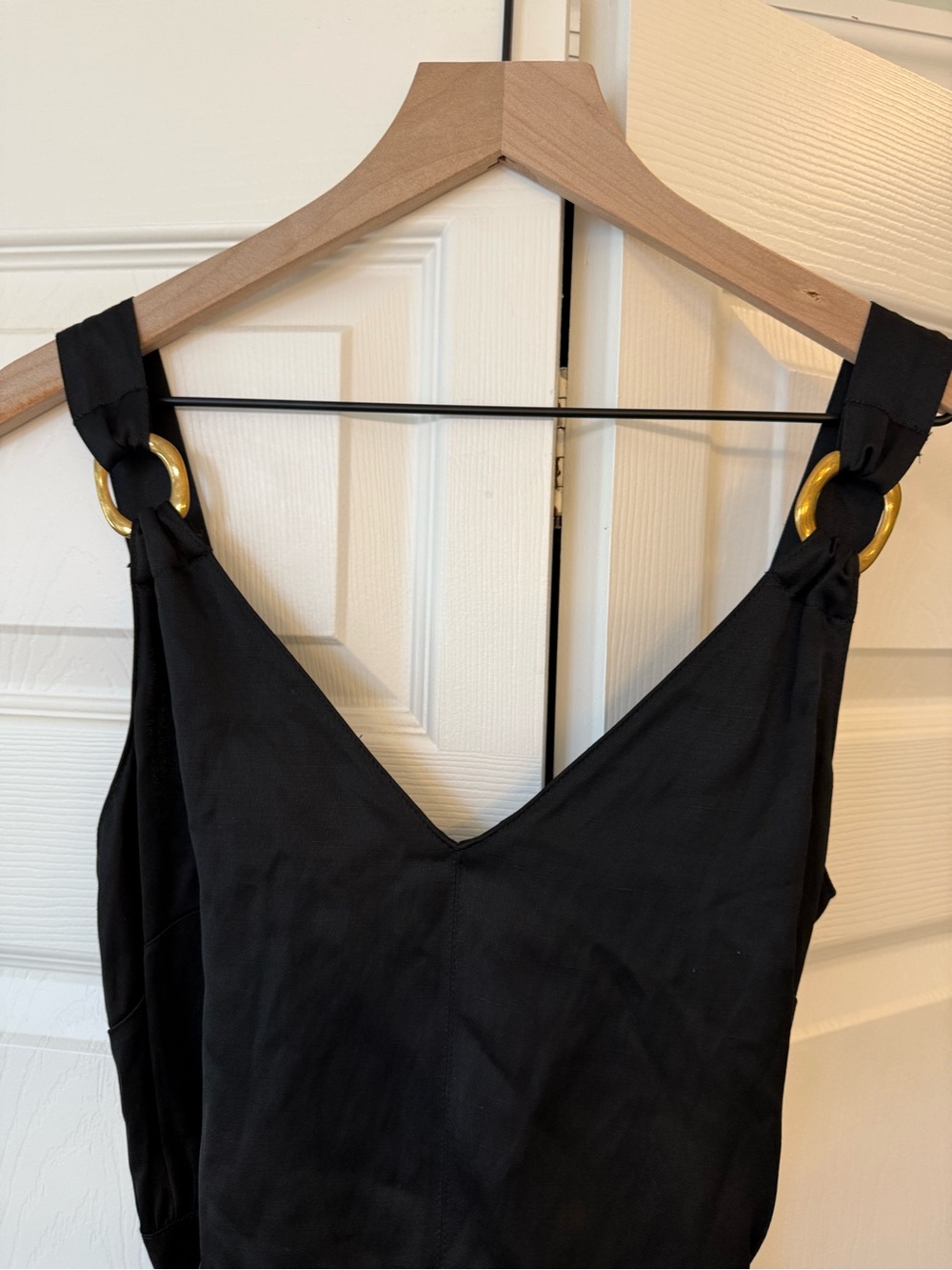 Derek Lam 10 Crosby Belted Linen Viscose Jumpsuit Black Size 00 Soft Luxe - Picture 6 of 12